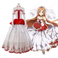 結城明日奈 コスプレ衣装 【ソードアート・オンライン】cosplay SAO ウエディングドレス COT-A00055(ソードアート・オンライン SAO コスプレ衣装)