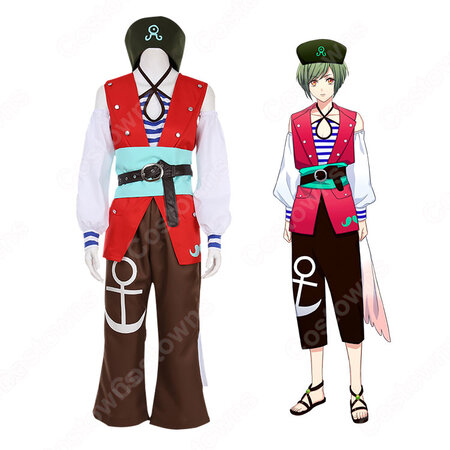瑠璃川幸 コスプレ衣装 A3 Cosplay エースリー 夏組 抜錨 スカイ海賊団 海賊服 オーダメイド可 Costowns