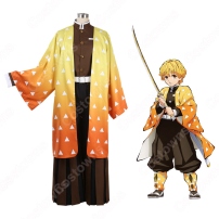 我妻善逸（あがつまぜんいつ） コスプレ衣装 【鬼滅の刃】 cosplay 隊服(202×202)