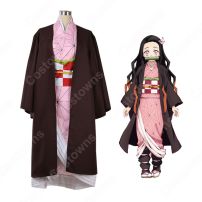 竈門禰豆子（かまどねずこ） コスプレ衣装 【鬼滅の刃】 cosplay 和服(鬼滅の刃 コスプレ衣装)