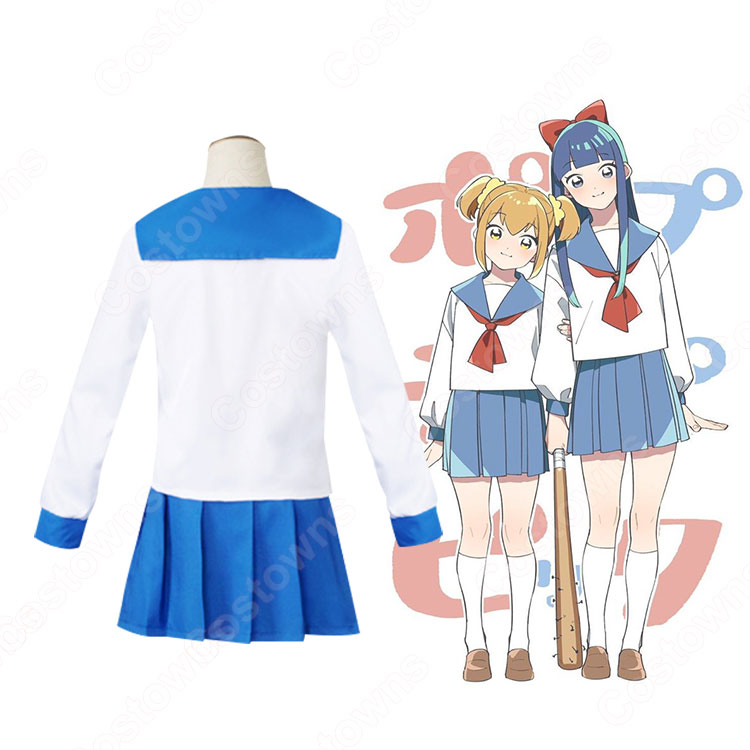 ポプ子 ピピ美 コスプレ衣装 【ポプテピピック】 cosplay セーラー服