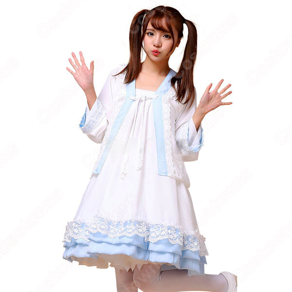 漢服 コスプレ衣装 可愛い 清楚 中華風ドレス 学園祭 文化祭 日常着元の画像