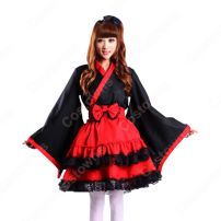 和風ワンピース コスプレ衣装 ロリータ風スカート 夏祭り浴衣 ミニ着物 和服(和服・浴衣)