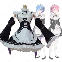 ラム＆レム コスプレ衣装 【Re:ゼロから始める異世界生活】 cosplay リゼロ メイド服(202×202)