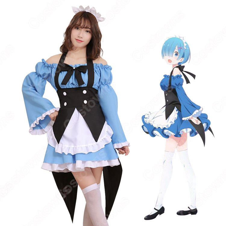 α2 リゼロ コスプレ&ハロウィン ラム&レム&エミリア スリーブ&プレイマット エミリア ラム レム コスプレ衣装 【Re:ゼロから始める異世界生活