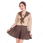 制服 コスプレ衣装 文化祭 体育祭 日本高校制服 ユニフォーム 茶色 セーラー服(アイドル制服・学生制服でおすすめの商品)