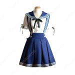 学園制服 コスプレ衣装 文化祭 体育祭 ロリータ風スカート ユニフォーム 半袖 コスチューム