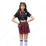 高校制服 コスプレ衣装 文化祭 体育祭 チェック柄高校制服 チアリーダ衣装 応援制服