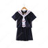 学園制服 コスプレ衣装 文化祭 体育祭 ユニフォーム コスチューム 日本風セーラー服 半袖上着、スカート（リボン付き）