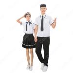 学園制服 コスプレ衣装 文化祭 体育祭 ユニフォーム コスチューム 男女制服上下セット