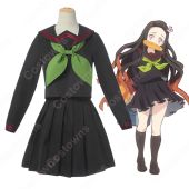 竈門禰豆子（かまど ねずこ） キメツ学園 コスプレ衣装 【鬼滅の刃 番外編】 cosplay セーラー服(ゲーム• アニメコスプレ衣装でおすすめの商品)