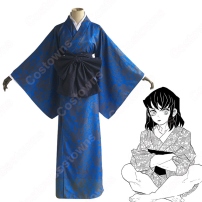 嘴平伊之助 コスプレ衣装 【鬼滅の刃】 cosplay 遊郭潜入大作戦編！ 猪子 女装 和服(202×202)