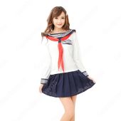 学園制服 コスプレ衣装 文化祭 体育祭 ユニフォーム コスチューム 日本学生制服 セーラー服上下セット(アイドル制服・学生制服でおすすめの商品)
