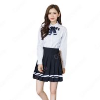 学院風制服 コスプレ衣装 文化祭 体育祭 ユニフォーム コスチューム 欧米日本韓国学生制服 学校制服 上下セット(日韓学生高校制服)