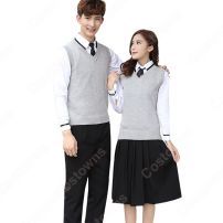 学院風制服 コスプレ衣装 文化祭 体育祭 ユニフォーム コスチューム 欧米日本韓国学生制服 学校制服 男女上下セット COT-A00441(日韓学生高校制服)