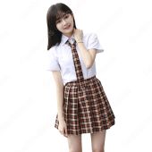 学院風制服 コスプレ衣装 文化祭 体育祭 ユニフォーム コスチューム 欧米日本韓国学生制服 チェック柄スカート 学校制服 上下セット(アイドル制服・学生制服でおすすめの商品)
