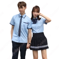 学院風制服 コスプレ衣装 文化祭 体育祭 ユニフォーム コスチューム 欧米日本韓国学生制服 学校制服 男女上下セット COT-A00442(202×202)