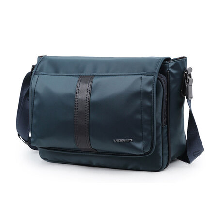 Whatna ショルダーバッグ メンズ メッセンジャーバッグ 横型 14インチまで対応 オックスフォード布 防水 耐磨耗 ビジネスバッグ 小さい 斜めがけ バッグ 男性用 紳士用 黒 ブルー 58 51 Costowns