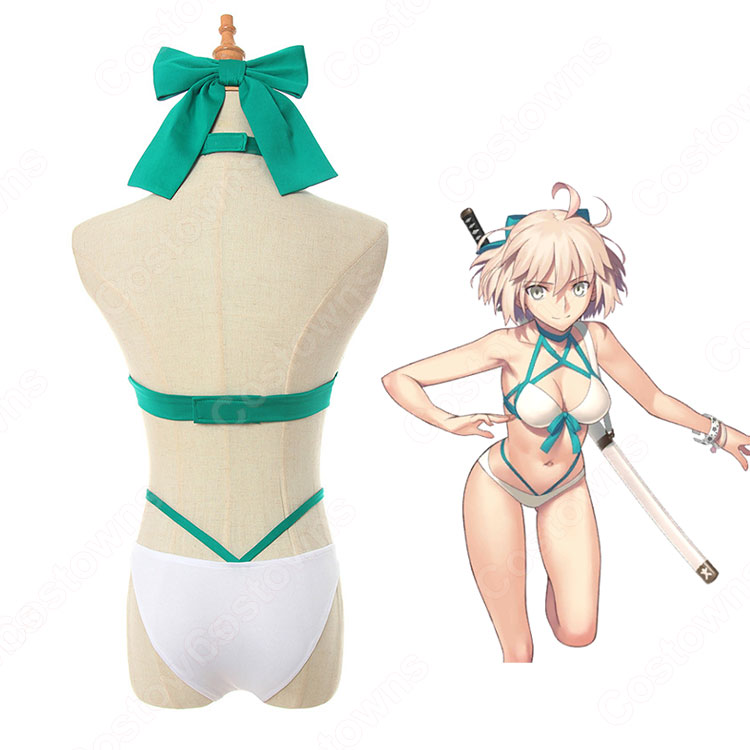 FGO 沖田総司 水着 コスプレ衣装＋靴 第3再臨 9478a50b36a448c38ef312e688582a