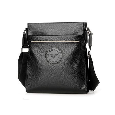 Whatna 牛革 ショルダーバッグ メンズ メッセンジャーバッグ 縦型 B5 10 5インチipad収納可 本 革 厚手 レザー ビジネスバッグ 小さい 斜めがけ バッグ 男性用 紳士用 黒 ブラウン S173 Costowns