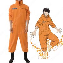 森羅日下部 コスプレ衣装 【炎炎ノ消防隊】 cosplay シンラ・クサカベ 第８特殊消防隊 救助服 つなぎ服(炎炎ノ消防隊 コスプレ衣装)