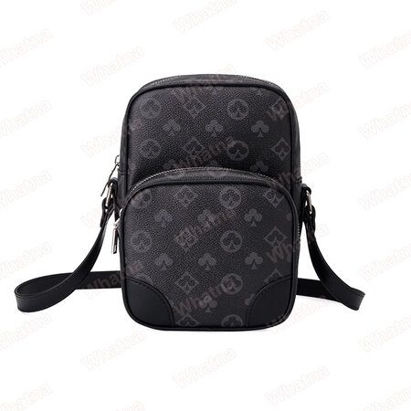 Whatna 革 ミニショルダーバッグ 縦型 メンズ ポシェット 本 革 厚手 レザー ショルダーミニポーチ 小さめ メッセンジャーバッグ 斜め掛け ビジネス フォーマル 通学 通勤鞄 自転車 かばん男性用 女性 紳士用 黒 ブラウン Hs 1072 Costowns