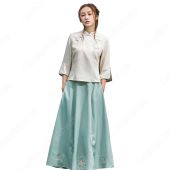 漢服 コスプレ衣装 中国伝統衣装 古風 民国風 可愛い 中国時代劇 学園祭 パーティー お花見 おしゃれコス服 花柄刺繍付き 学生服 チャイナ服(仮装コスプレ衣装でおすすめの商品)