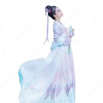 漢服 襦裙 コスプレ衣装 中国伝統衣装 古風 可愛い ハロウィン 学園祭 パーティー 中国時代劇 おしゃれコス服 披帛付き(漢服、中国時代劇、古装)