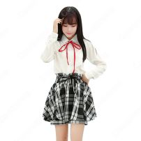学園制服 コスプレ衣装 文化祭 体育祭 ユニフォーム コスチューム 欧米日本韓国風学校制服 日常着 チェック柄スカートパンツ 日常服(日韓学生高校制服)