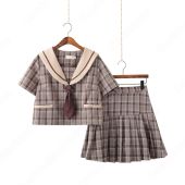 学園制服 コスプレ衣装 文化祭 体育祭 ユニフォーム コスチューム 水兵服 レトロ チェック柄セーラー服(ランキング)