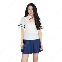学院制服 コスプレ衣装 文化祭 体育祭 ユニフォーム コスチューム 欧米日本韓国風学校制服 水兵服 海軍風トップス 日常着(日韓学生高校制服)