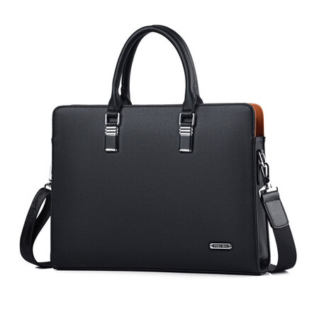 Whatna 革 ショルダーバッグ メンズ ビジネスバッグ2way 斜め掛け 手提げ バッグa4 15 5インチpc 収納可 本 革 厚手 レザー 横型 ブリーフケース フォーマルバッグ 肩掛けバッグ プレゼント男性 绅士用 黒 ブラウン 0026 Costowns