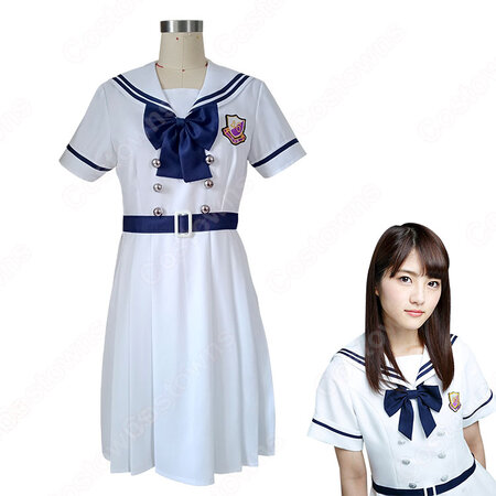 乃木坂46 よのなか科 6thシングル ガールズルール 制服 演出服 ライブ衣装 コスプレ衣装 制服 白セーラー服 オーダメイド可 Costowns