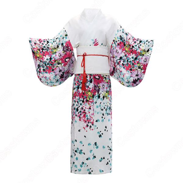 女性浴衣 和服 着物 日本伝統服 舞台衣装 コスプレ衣装 コスチューム 写真撮影 演出服 改良タイプ COT-A00546元の画像