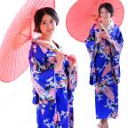 女性浴衣 和服 着物 日本伝統服 舞台衣装 コスプレ衣装 コスチューム 写真撮影 演出服 孔雀柄