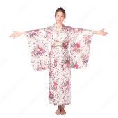 女性浴衣 和服 着物 日本伝統服 舞台衣装 コスプレ衣装 コスチューム 写真撮影 演出服 花柄(仮装コスプレ衣装でおすすめの商品)