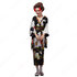 女性浴衣 和服 着物 日本伝統服 舞台衣装 コスプレ衣装 コスチューム 写真撮影 演出服 多色選択 現品（黒）