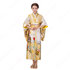 女性浴衣 和服 着物 日本伝統服 舞台衣装 コスプレ衣装 コスチューム 写真撮影 演出服 多色選択 黄色