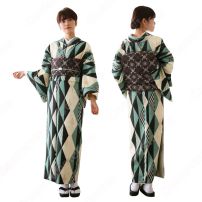女性浴衣 和服 着物 日本伝統服 舞台衣装 コスプレ衣装 コスチューム 写真撮影 演出服 菱柄(和服・浴衣)
