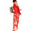 女性浴衣 和服 着物 日本伝統服 舞台衣装 コスプレ衣装 コスチューム 写真撮影 演出服 花柄 赤振袖 和服・浴衣 0