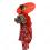 女性浴衣 和服 着物 日本伝統服 舞台衣装 コスプレ衣装 コスチューム 写真撮影 演出服 花柄 赤振袖 和服・浴衣 1