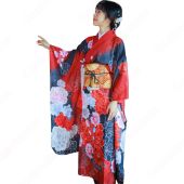 女性浴衣 和服 着物 日本伝統服 舞台衣装 コスプレ衣装 コスチューム 写真撮影 演出服 牡丹柄(仮装コスプレ衣装でおすすめの商品)