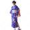 女性浴衣 和服 着物 日本伝統服 舞台衣装 コスプレ衣装 コスチューム 写真撮影 演出服 紺色 花柄 和服・浴衣 0