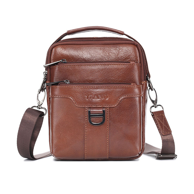 Whatna 天然 牛革ミニショルダーバッグ メンズ 3way斜め掛け 手提げバッグ 男性用 ベルト ポーチ ミニ ウエストバッグ 小型ポシェット