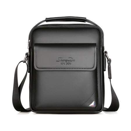 Whatna 牛革 ショルダーバッグ メンズ 2way 斜め掛け 手提げバッグ ポシェットポ Ipad9 7収納可 通学 通勤バッグ 肩掛けバッグ プレゼント男性 黒 6128 Costowns