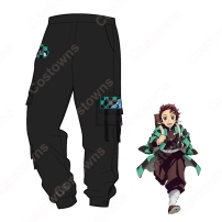 『鬼滅の刃』風 カーゴパンツ 竈門炭治郎 嘴平伊之助 我妻善逸 竈門禰豆子 4種可選(202×202)