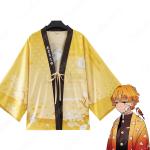 鬼殺隊の剣士 我妻善逸 (あがつまぜんいつ) 羽織 コスプレ衣装 『鬼滅の刃』の登場人物の仮装 コスチューム