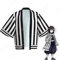 蛇柱 伊黒小芭内 (いぐろおばない) 羽織 フリーサイズ、大人用、子供用 3サイズ コスプレ衣装 『鬼滅の刃』の登場人物の仮装 コスチューム(鬼滅の刃 コスプレ衣装)