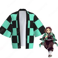 竈門炭治郎 (かまどたんじろう) 羽織 フリーサイズ、大人用、子供用 2サイズ コスプレ衣装 『鬼滅の刃』の登場人物の仮装 コスチューム(鬼滅の刃 コスプレ衣装)