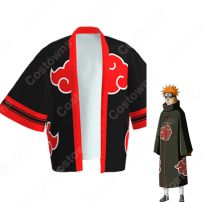 暁(あかつき) 羽織 着物 マント コスプレ衣装 『NARUTO -ナルト-』の登場人物の仮装 コスチューム(NARUTO -ナルト- コスプレ衣装)